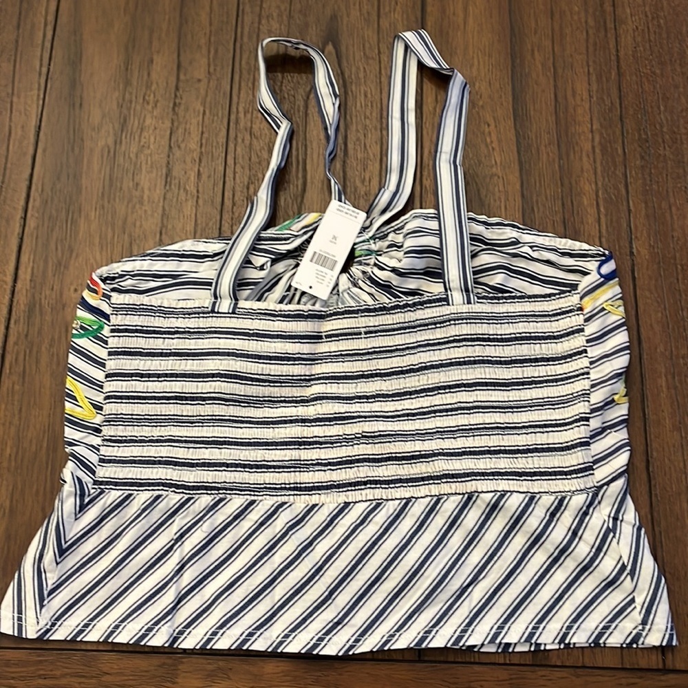 Anthropologie NWT Avril Embroidered Striped Knit Halter Size M. - Picture 13 of 13